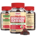 Berberin dengan Ceylon Cinnamon Gummies - Sugar- bebas, 98% Pure & 10x Absorpsi - 1200mg HCL Suplemen Berberine Organik untuk Weight Management, kekebalan, Metabolic & Digetical Kesehatan (30 Hari)