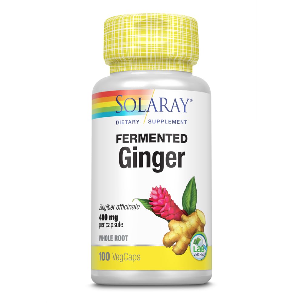 SOLARAY Fermentasi Ginger Root 400mg 124; 100 Veval Caps