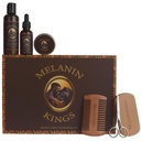 Melanin Kings Beard Grooming Kit for Men - Formulas With Ancient African Natural Ingregents 124; Beard Wash, Oil, Balm, Brush, Comb, Trimming Gunting