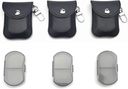 VOFOON 3 Pack Small Pill Organizer, Travel Pill Box for Purse, Keychain Pill Halder, Pocket Pill Container, 2 kali sehari Obat Vitamin Case, Kotak Minyak Ikan, Kotak Persediaan