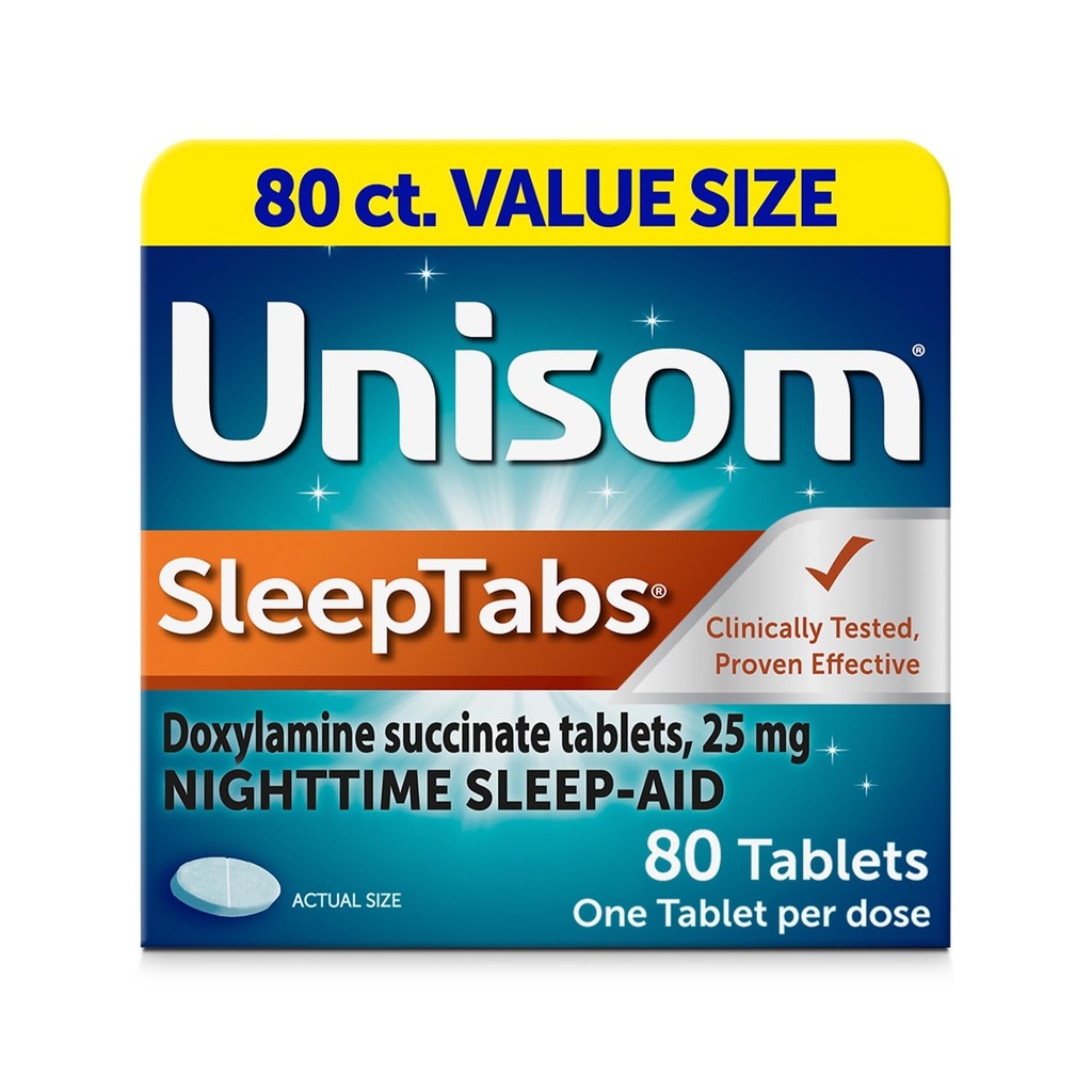 Unisom SleepTAbs, Nighttime Sleep- aid, Doxylamine Succinate, 80 tablet
