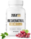 Resveratrol Capsules 600mg per Serving, Scan Antioxidant Dietary Kapsul, 60 Capsules dalam 1 Bottle, Dibuat di USA