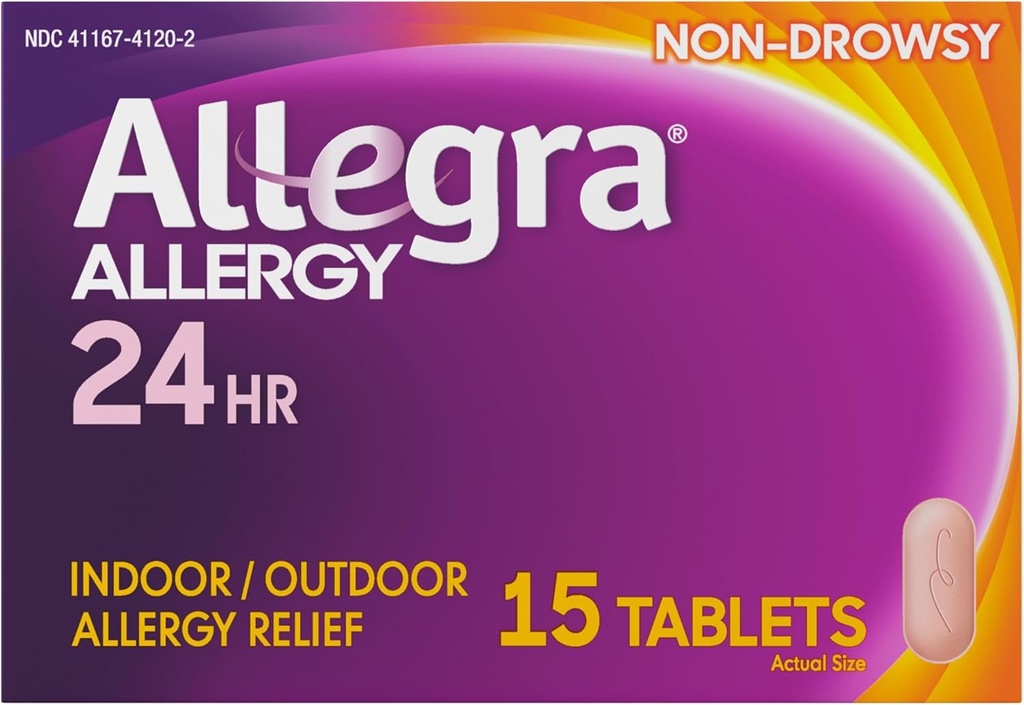 Allegra Dewasa 24HR Anti-Drowsy, 15 tablet, Allegra Dewasa Relief Symptom, 180 mg