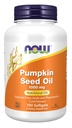 Suplemen NOW, Pumpkin Seed Oil 1000 mg dengan Estimate Fatty Acids dan Phytosterols, Cold Menekan, 100 Softgels