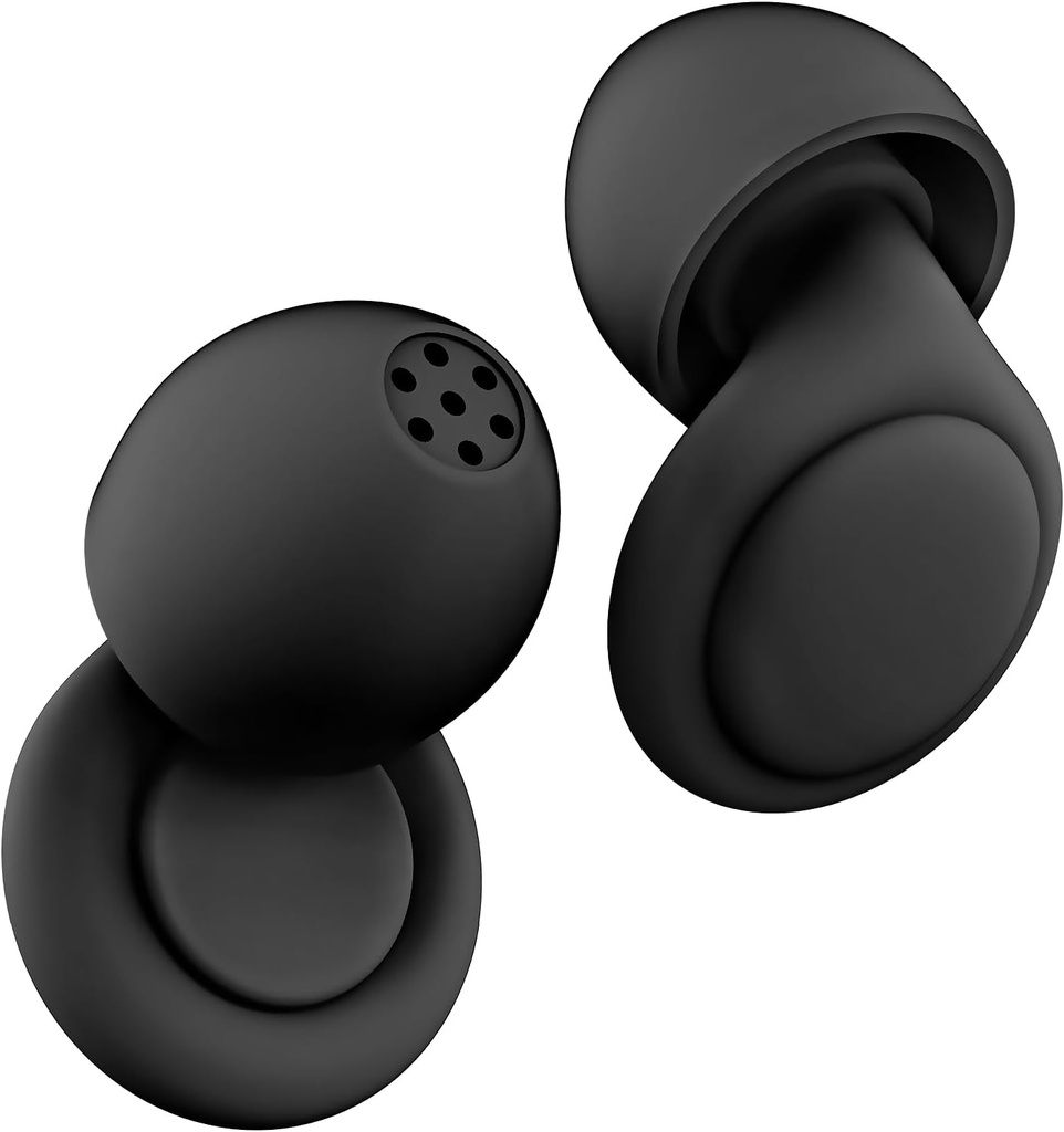2 Noise Cancelling Ear Plugs, Beinkap Sleep Earplugs dengan 12 Silicone Soft Recontinable Ear Tips, Work, Sleeping, Concerts, Parending, Percakapan, 28 dB Noise Reduction