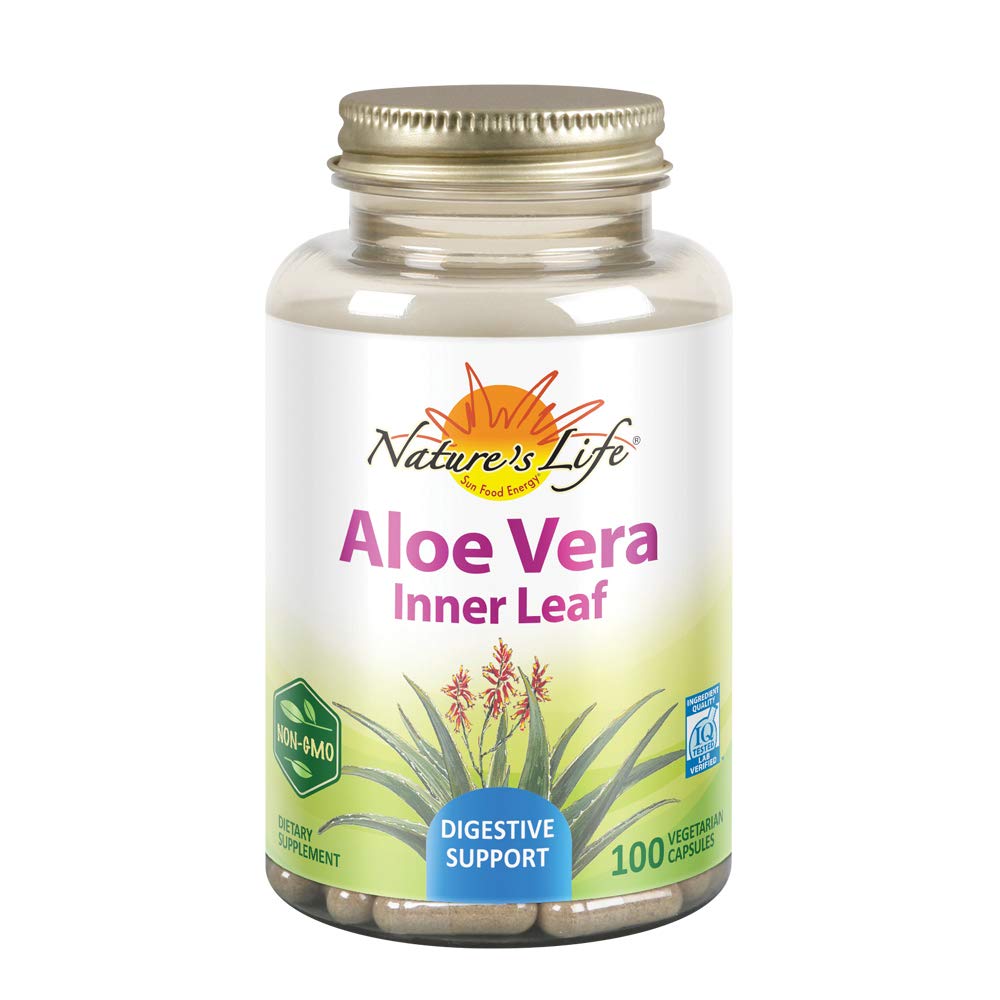 Nature 's Life Aloe Vera Inner Leaf 124; Skin Health, Digetical Dups & Regularitas Formula 124; dengan Fennel 124; Non-GMO & Vegan 124; Tidak ada Penyelenggaraan 124; 100 Pound Caps