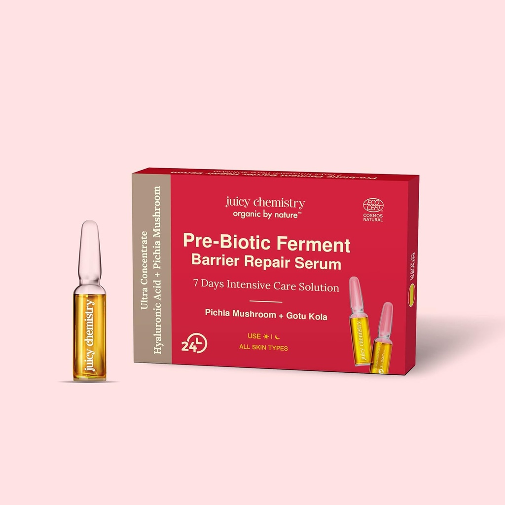 Juicy Chemistry Prebiotic Ferment Repair Face Serum 124; Untuk dukungan Skin Barrier & Hydration 124; Dengan Acid Hyaluronic, Gotu Kola & Dragon 's Blood 124;