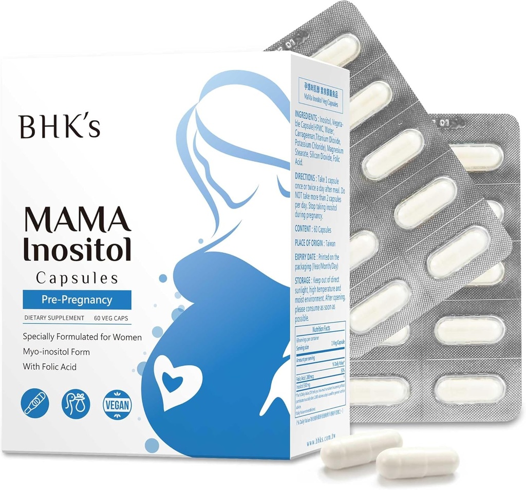 Suplemen Fertilitas Pregnancy BHK, Saldo Hormonal & Healthy Ovarian Fungsi untuk Perempuan, Siklus Reguler dengan Inositol, 60 Kapsul