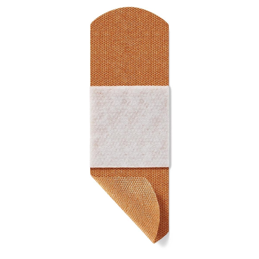 Curat Quick Strip Fabric Adhesive Bandages dengan Easy Aplikasi Wrapper, Ukuran Perban adalah 1 x 3 inci, 100 Cacah