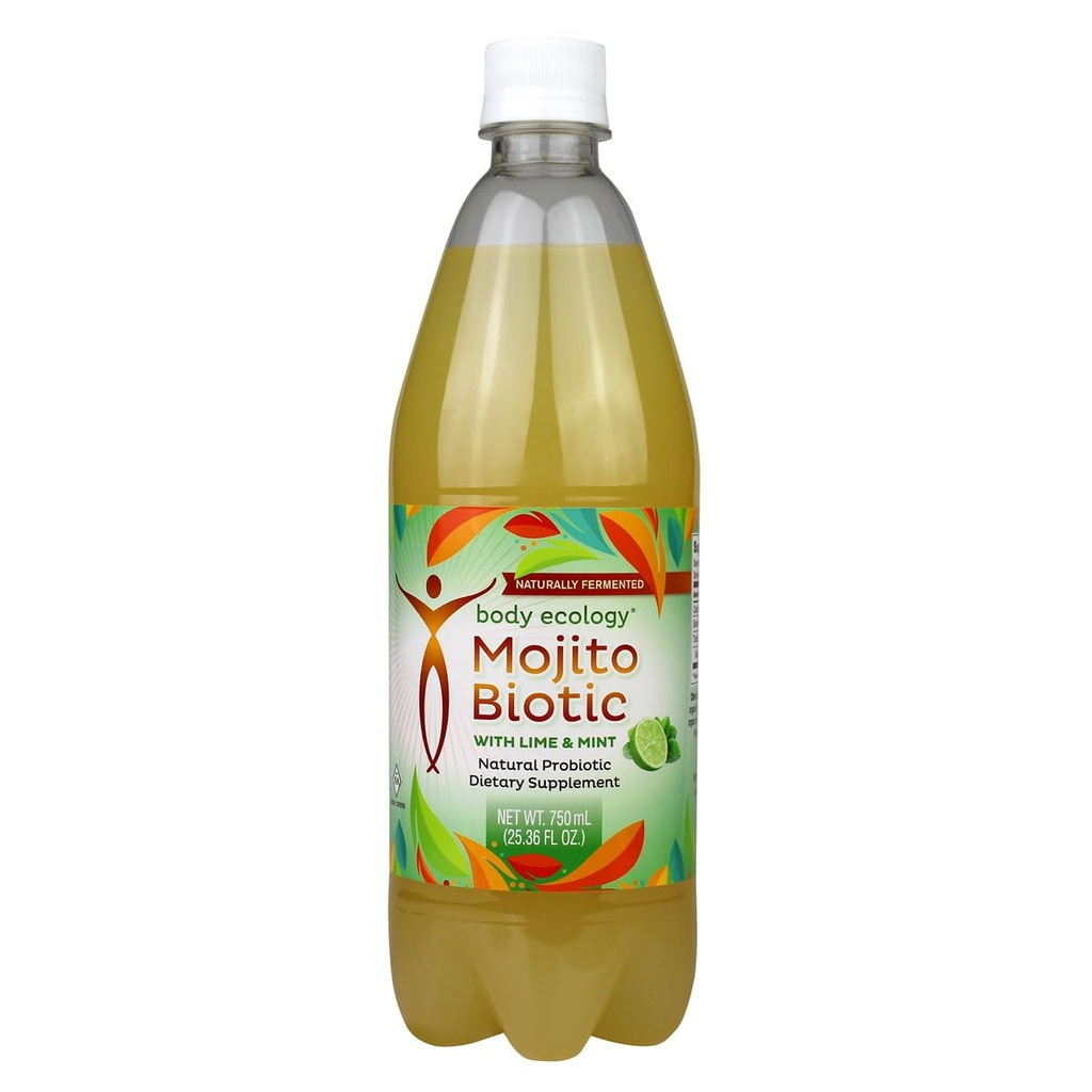 Ekologi Tubuh MojitoBiotic 124; Keto-Friendly, Lower-carb probiotic Beverage bahwa Mei Membantu Kumis Gula. 25oz Botol