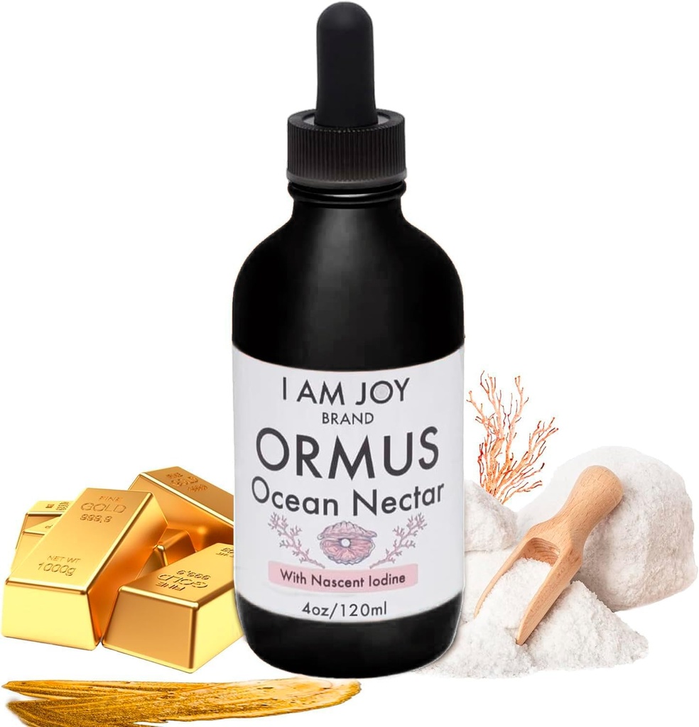 Ormus Ocean Nectar Monotomic Gold dengan Iodin Designed untuk Decalcify The Pineal Gland, Dukung Thyroid dan Meningkatkan Perasaan dari Ketelitian, Kejernihan Pikiran dan Energi 4oz