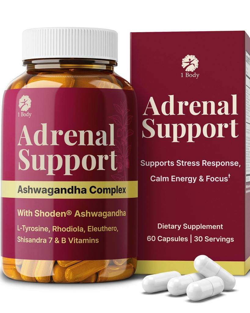 Tambahan Kompleks 100% Natural Shoden Ashwagandha - Potency Tinggi Ultra 35: 1 Ekstrak Root Terkonsentrasi untuk Dukungan Tidur & Energi - Vegan, Non- GMO - 60 Ashwagandha Capsules