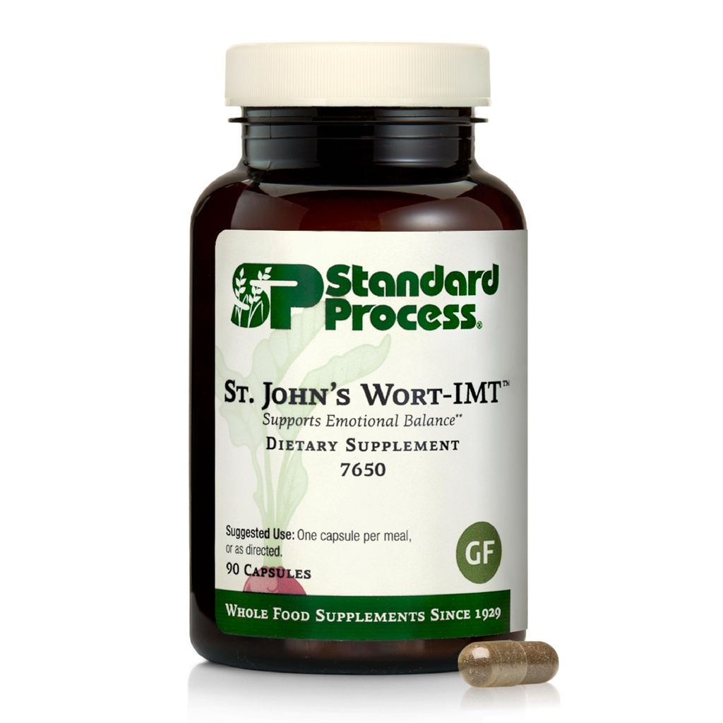 Proses Standar Jalan St. John 's - IMT - Suplemen Herbal untuk Sless & Stress Relief - Mendukung keseimbangan & Relaxation - Non-Dairy, Non-Soy & Gluten-Free - 90 Capsules