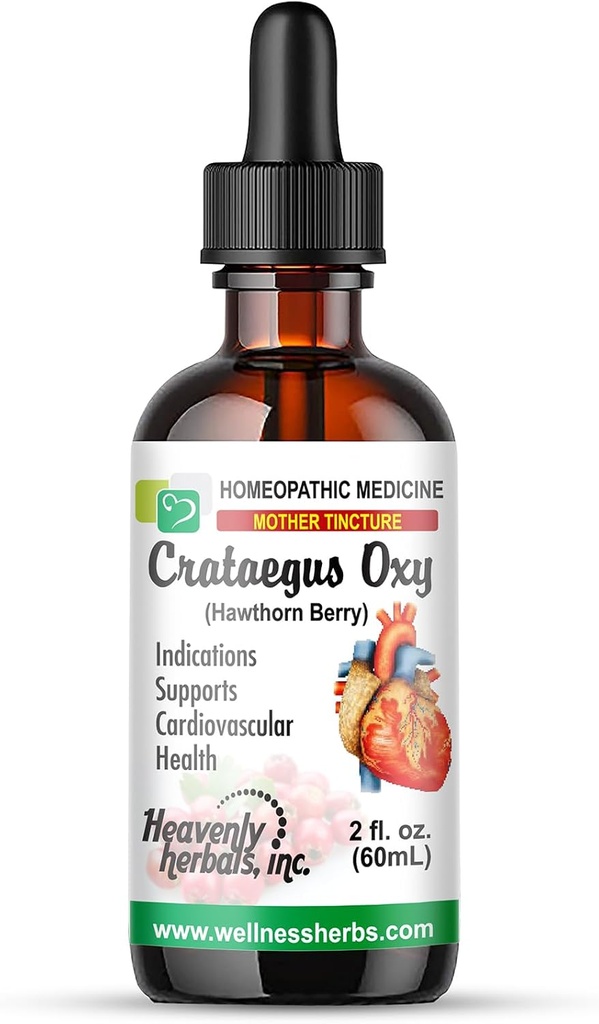 Crataegus Oxlacture Q - Ibu Taincture - Hawthorn Berry Extract - Support Cardiovascular Health and Regulate Blood Circulation - dibuat di USA - 2 fl Oz - Homeopathic Medicine