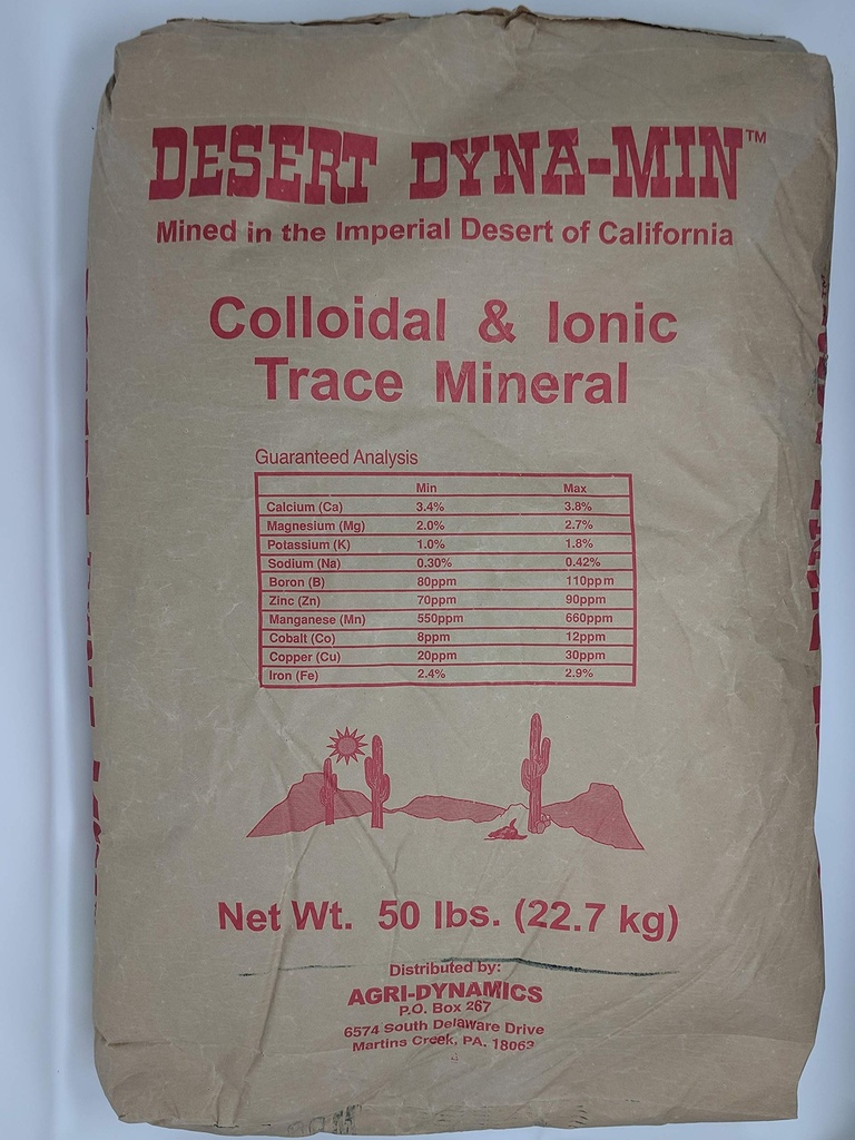 Desert Dyna- Min - Colloidal dan Ionic Trace Mineral - 50lb Bag