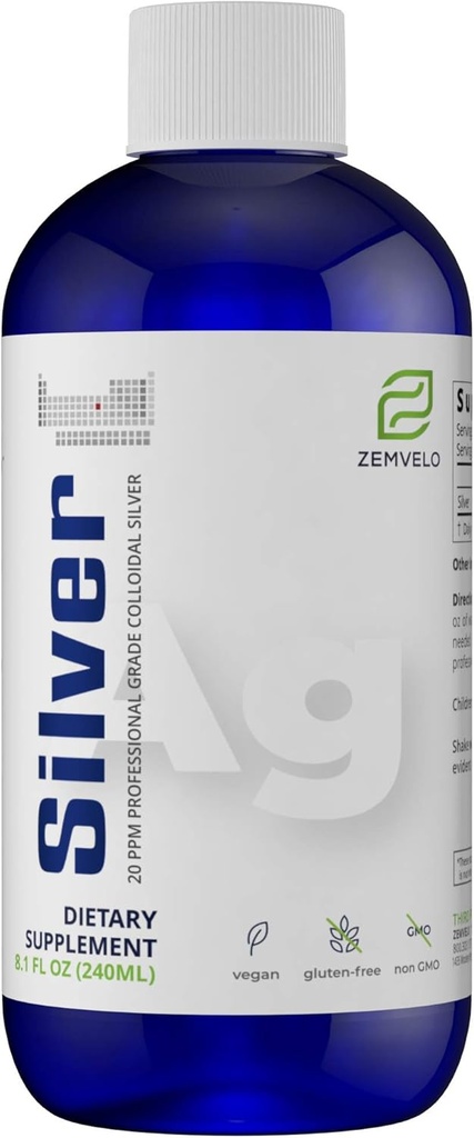 Liquid Ionic Silver Suppplement 126; Natural Inflammatory Response Support 12.4; Healthy Skin, Hair & Nails 124; Imune Dukung 124; Natural Silver