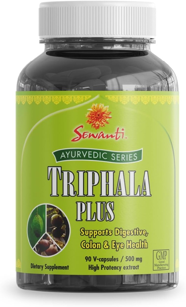 Sewanti Ayurvedic Triphala Capsules - Herbal Formula untuk Kesehatan Digetical - Amla, Bibhitaki, Haritaki - 90 V- Capsules / 500mg