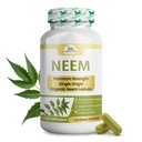 Veda Neem Capsules, 1000mg - Suplemen Organik Herbal Dibuat dengan Ayurvedic India Neem Leaf Poader - Mendukung Radiant Skin, Imune, Detox, Inflammatory Inflammatory Respon - 120 Vevgie Capsules