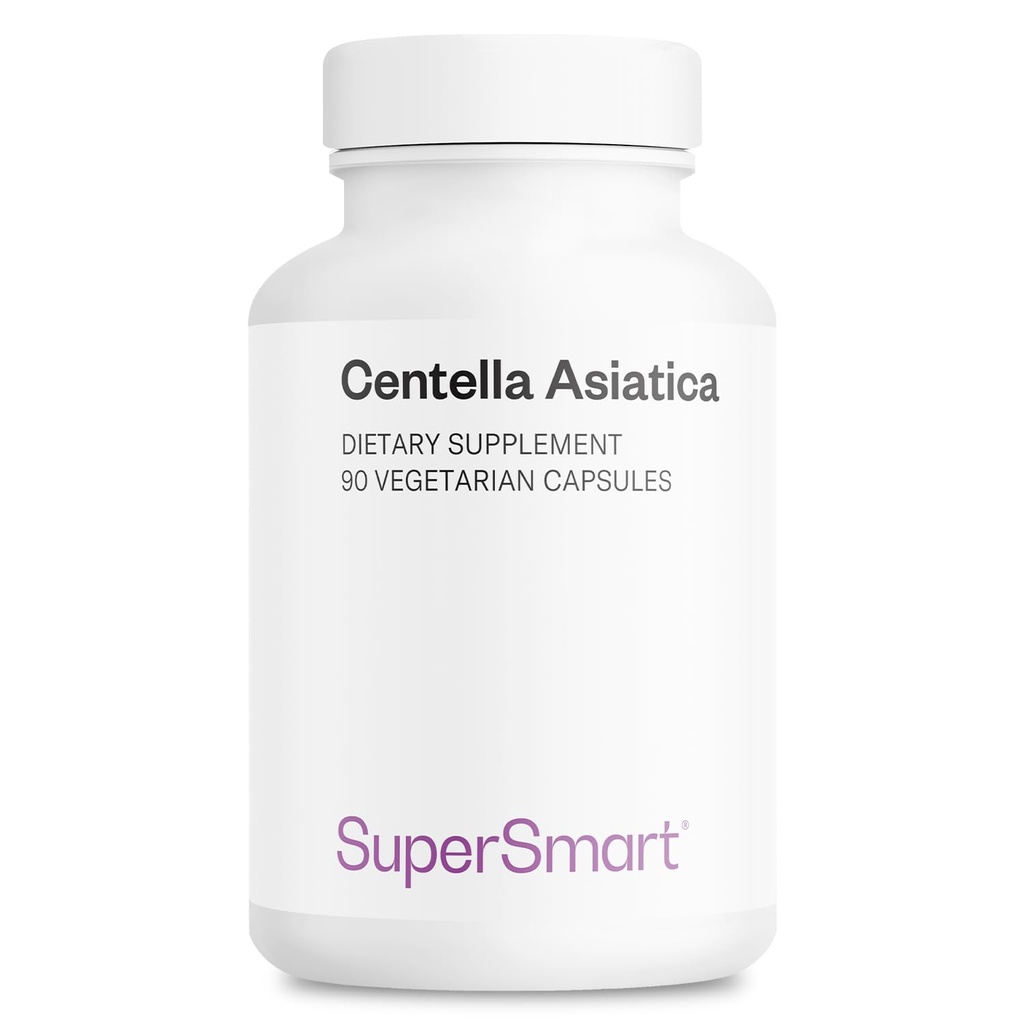 SuperSmart - Centella Asiatica 180mg per hari - Gungu Kola Ekstrip Supplement Daller14; Non- GMO & Gluten Free - 90 Vegetarian Capsules