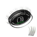 Lashify Curl 10mm Gossamer Eyelash Extensions Refils in Ombre Green, Easy DIY False Lashes for a Natural Look