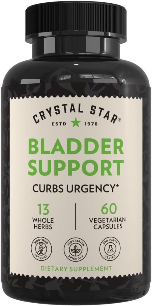 Crystal Star Bladder Support (60 Kapsul) - Herbal Suplemen Fungsi Budder Sehat - Cranberry, Dandelion & Fenugreek - Membantu Bladder dan Incontinuence - Non-GMO