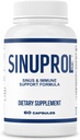 Mizzle SinuProl Nasal & Imune Suplemen Dukungan dengan Quercetin dengan Bromelain, Opsi Ideal bagi Orang-orang Yang Rely pada Natural Sinus Decongestant, Sinus Rinse atau Antihistamin Alam, 60 Kapsul