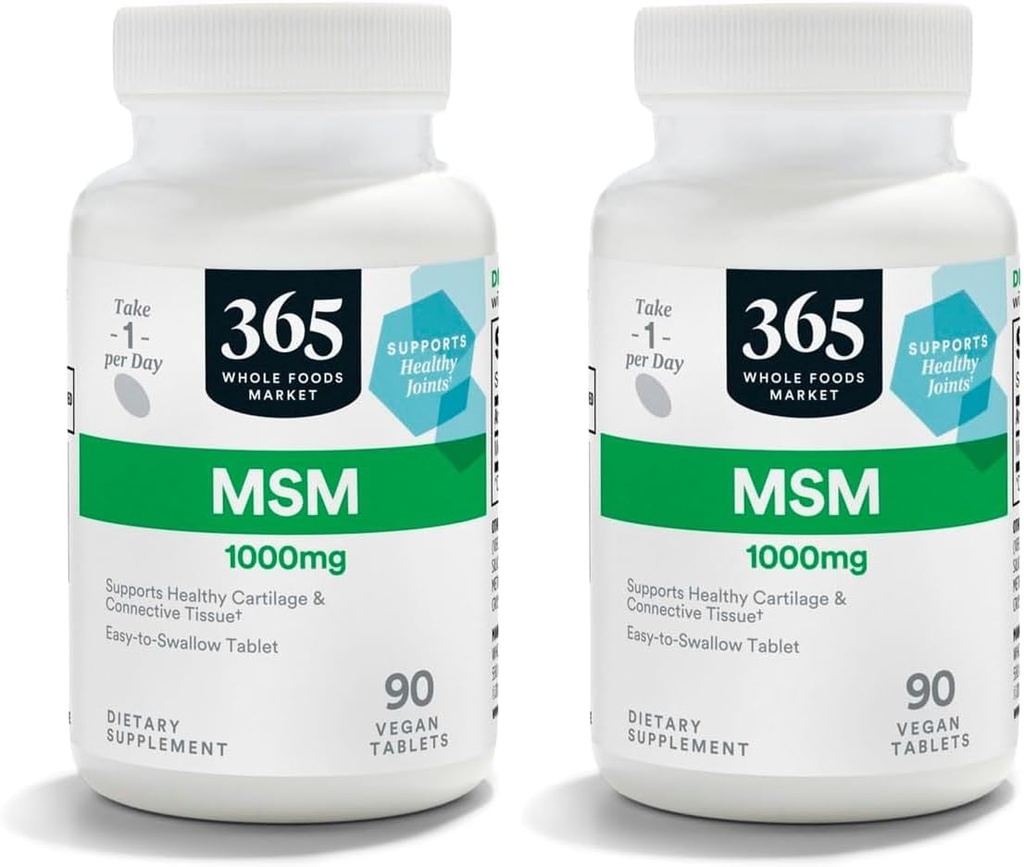 365 oleh Whole Foods Market, MSM 1000Mg, 90 Tablet (Paket 2)