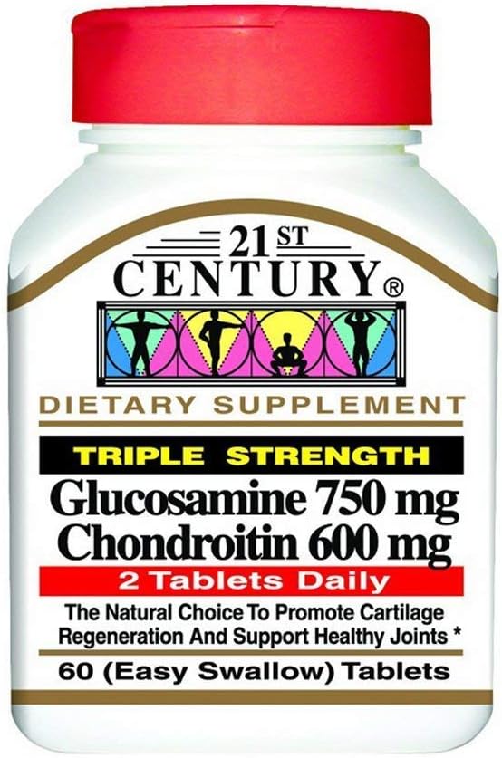 Abad ke-21 Glucosamin 750 mg & Chondroitin 600 mg - Triple Kekuatan - 60 tablet, Paket 2