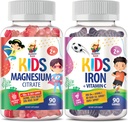 SUNNY SAM Iron Gummies for Kids & Magnesium Gummies for Kids & Dewas - 100mg - Calm Magnesium Chews