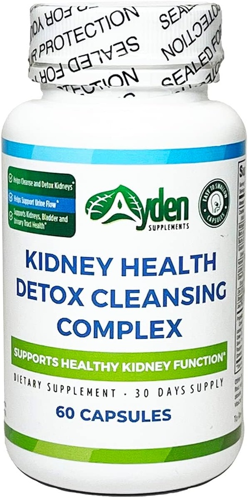 Detox Kesehatan Ginjal Memusnahkan Kompleks - 1.110 mg, Supports Kidneys, Bladder, Tract Urinary, Herbal, 21 Ingredics, Cranberry 400 mg, Astragalus 200 mg, Horse, Gravel Root, Uva Ursi, 60 Capsules