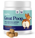 Propoop Besar untuk Dogs - Fiber for Dogs Suplemen dengan Progories Dog dan Digetical Enzimes untuk Gut Sehat, Firm Stool & Dirief - Chicken Flavored Pet Soft Chews dengan Predox