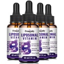 Lipomal Vitamin B Liquid Sublingual B Sublingual Tambahan Vitamin Bagi Perempuan Pria Peningkatan Metode Absorpsi B12, B1, B2, B3, B5, B6, Flolate, Biotin untuk Energi dan Imune Oz