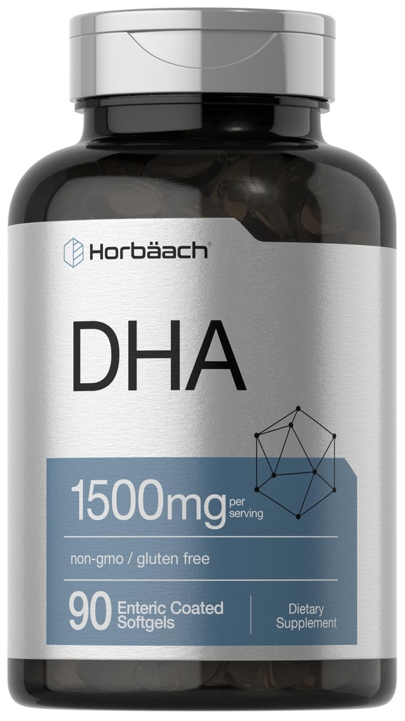Tambahan Horbaach DHA 1500mg 124; 90 Softgeels 12.4; EPA, Omega 3, DHA 124; Non-GMO, Gluten Free