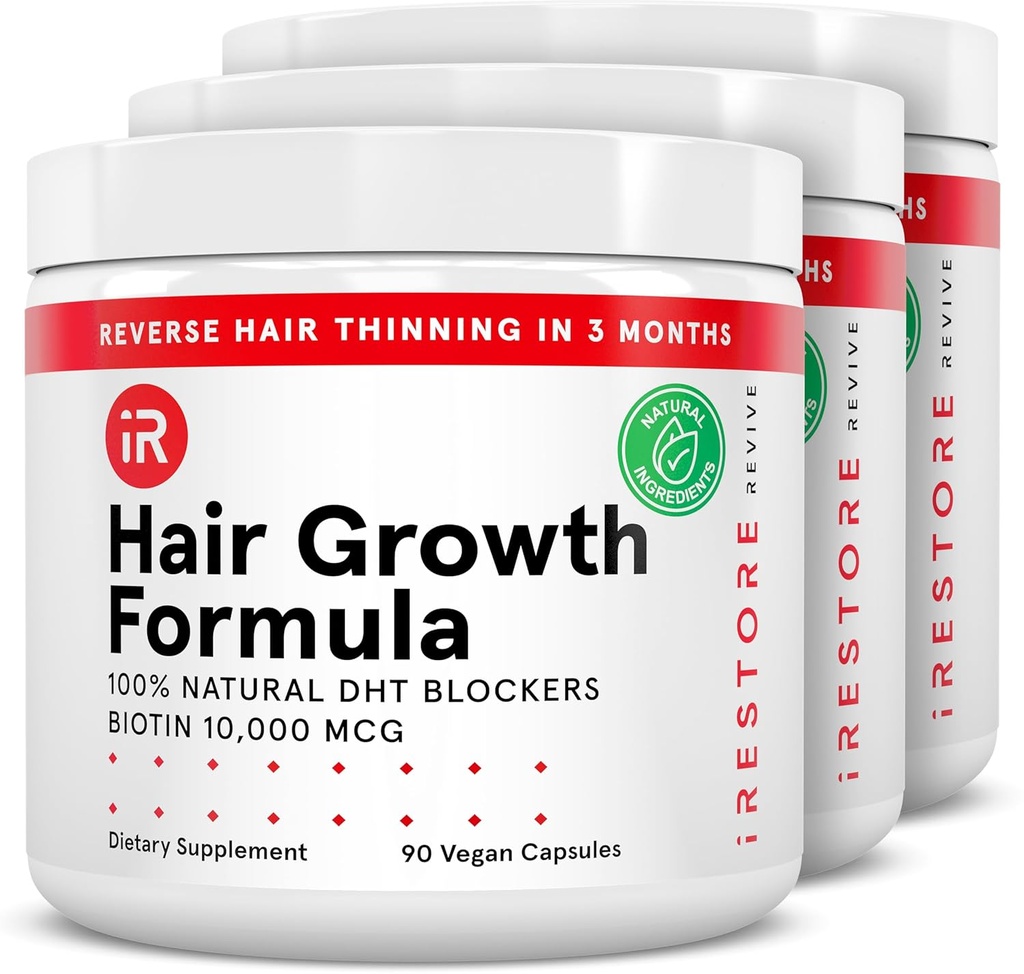 iRestore Perkembangan Rambut - Natural DHT Blockers & Multivitamin Blend