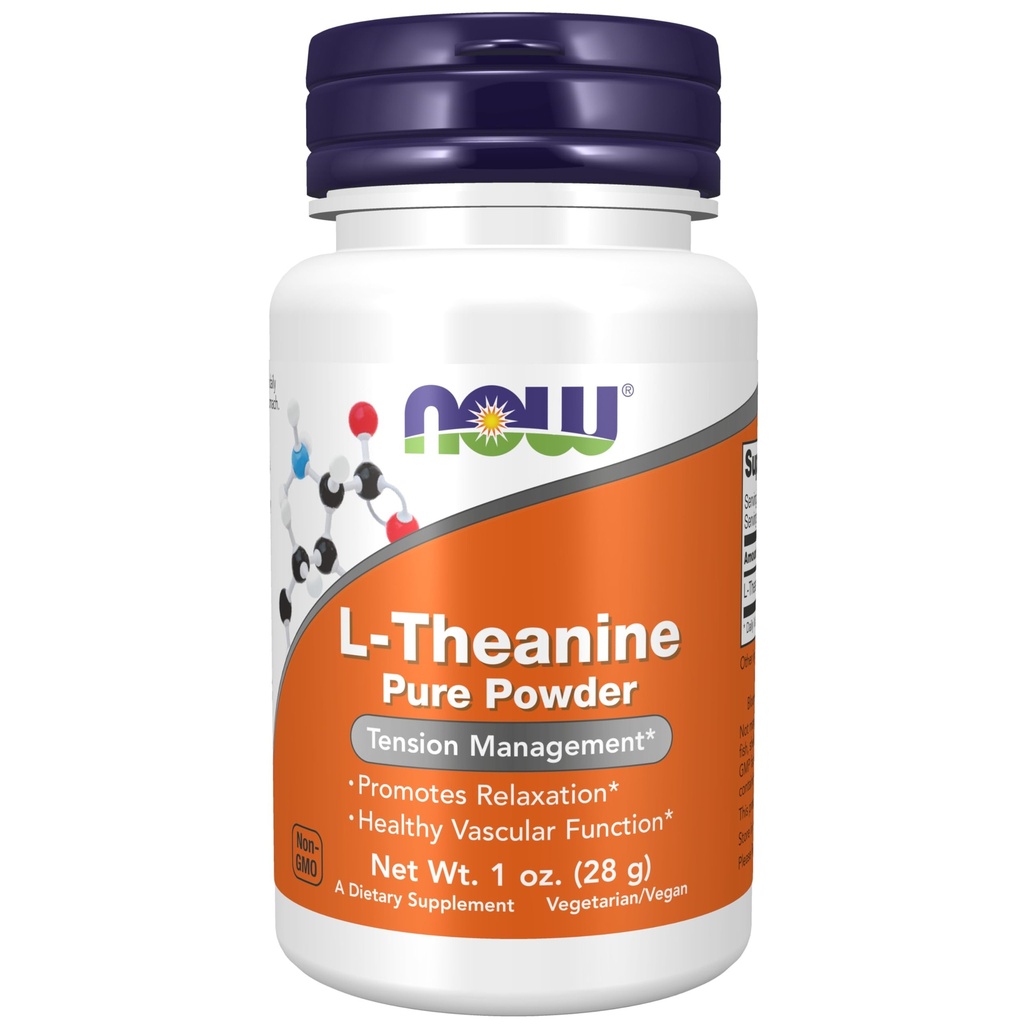 SNOW Foods Supplemen, L- Theanine Pure Powder, Tension Management *, Acid Amino, 1-Ounce