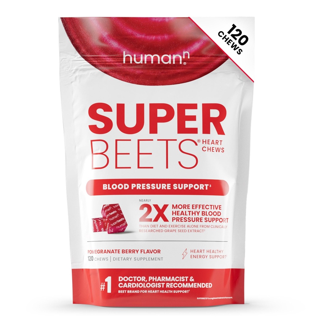 Dukungan Tekanan Darah dan Darah Nitrat, Ekstrak Benih Grape & Non-GMO Beet Root Energy, Powder Poundsterling Berry Flavor, 120 Count