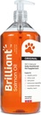 Brilliant Salmon Oil for Dogs, Catpies & Puppy = 124; Omega 3 Fish Oil Liquid Suplement with DHA, EPA Fatty Acids 124; Support Skin and Coat, Immune System & Gabungan Fungsi 124; Hofseth BioCare (34oz)