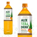 Nature 's Goodness Aloe Vera Drink with Pulp Mango Flavor - 50,7 Fl Oz (1.5 L) - Menyegarkan Beverage with Real Aloe Vera Juice