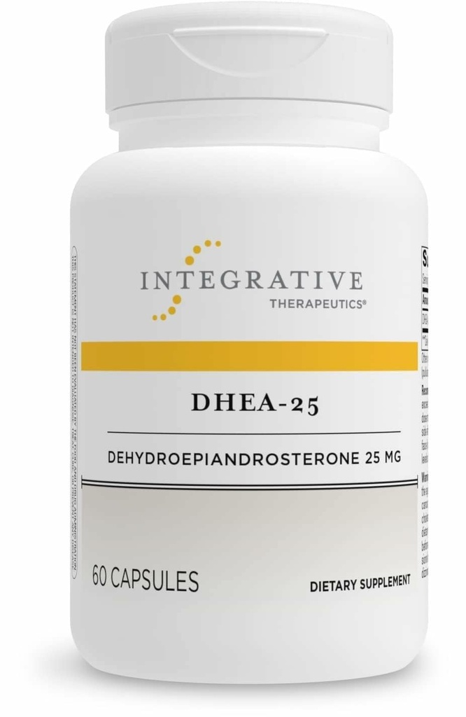 Terpadu Therapeutics DHEA- 25 - Dukungan Tambahan untuk Pria & Perempuan - Dukungan - Vegan, Gluten- Free & Dairy- Free - 60 Capsules (60 Pelayan)