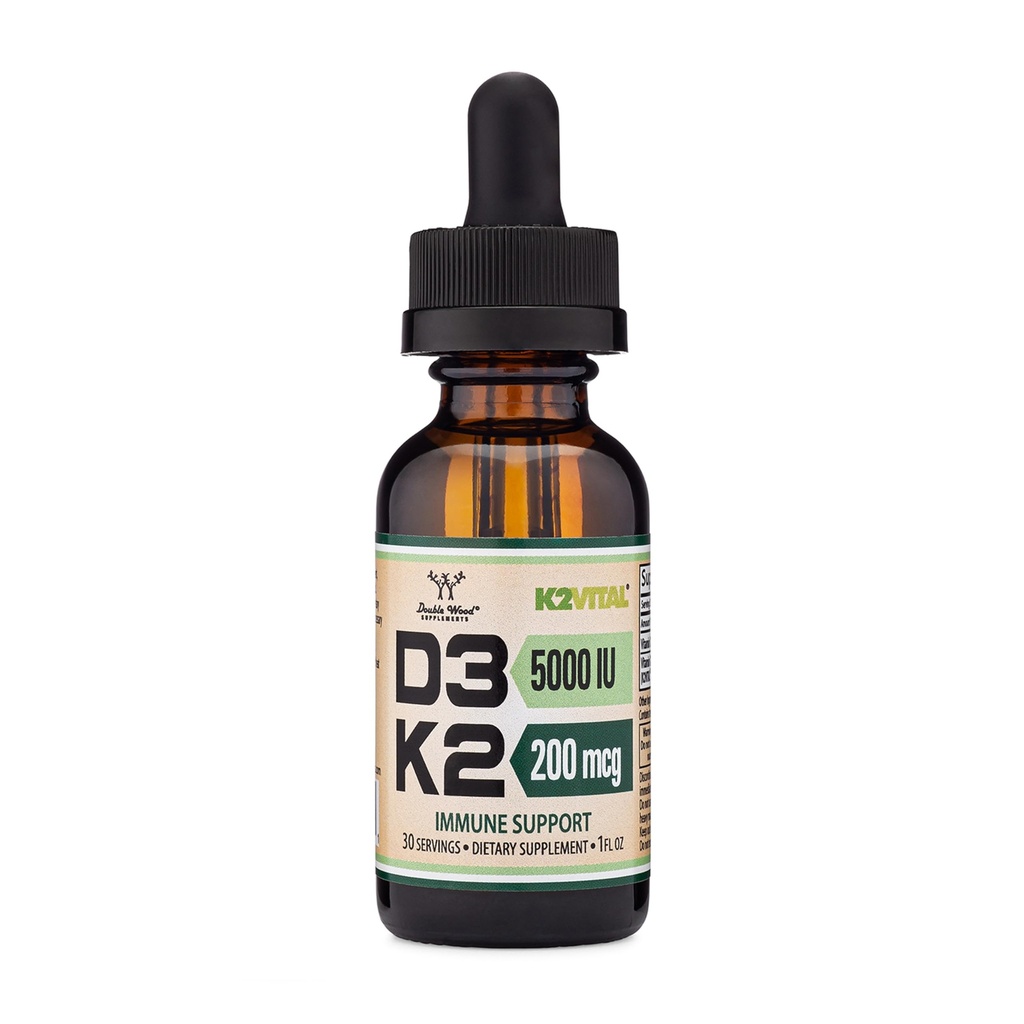 Vitamin D3 K2 5.000 Liquid Drops (5.000 IU dari D3 dan 200mcg dari 99,9% All- Trans Paten K2 MK-7)