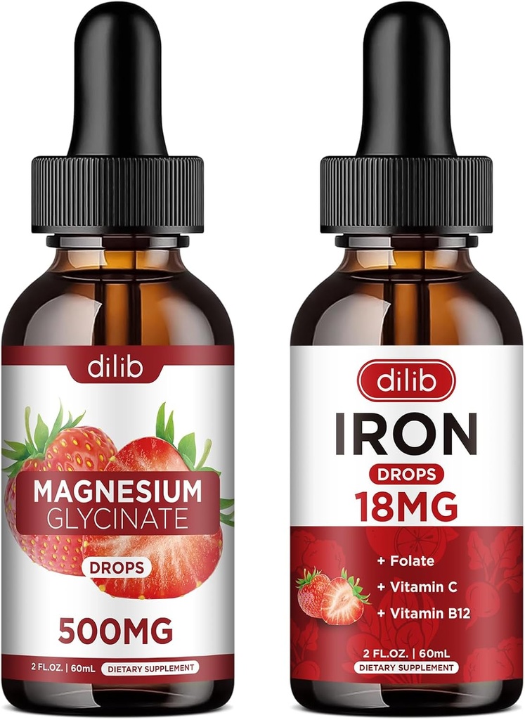 Liquid Iron Supplement for Women Magnesium Glycinate Cair Drops