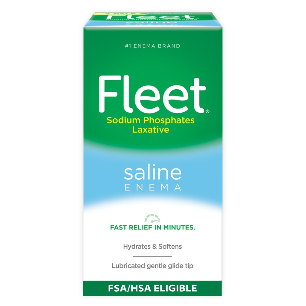 Fleet Laxative Saline Weema untuk Sembelit dewasa, 4.5 lf oz, 4 Botol