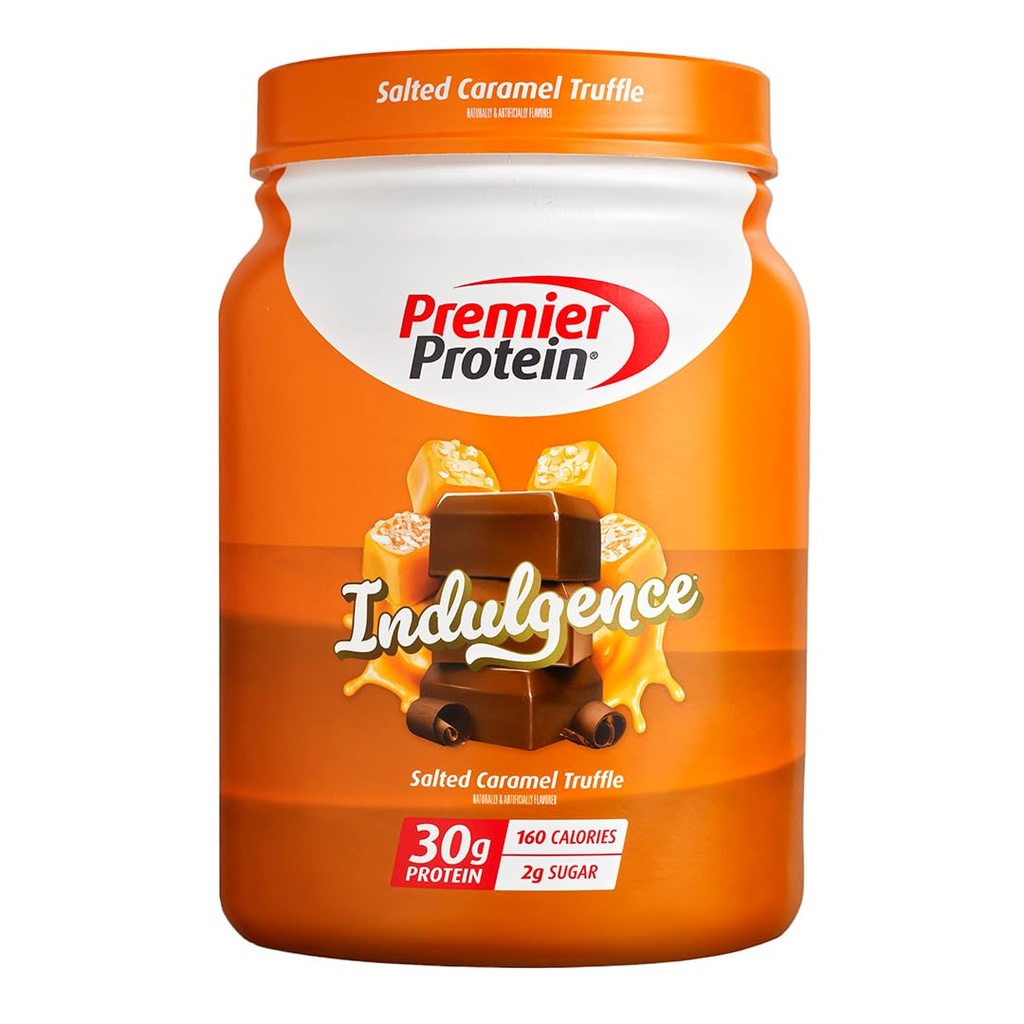 Premier Protein Industri Protein Powder, Salted Caramel Truffle, 30g Protein, 3g Sugar, Gluten Bebas (17 Hamba)