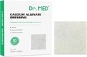 Dr. Med Calcium Alginate Wound Dressing 4 "x4", 10 Individual Pack High Absorpsi Dressing Gauze, Non-Stick Pads, Soft and Comfortable Patch for Wound Care, Faster Healing