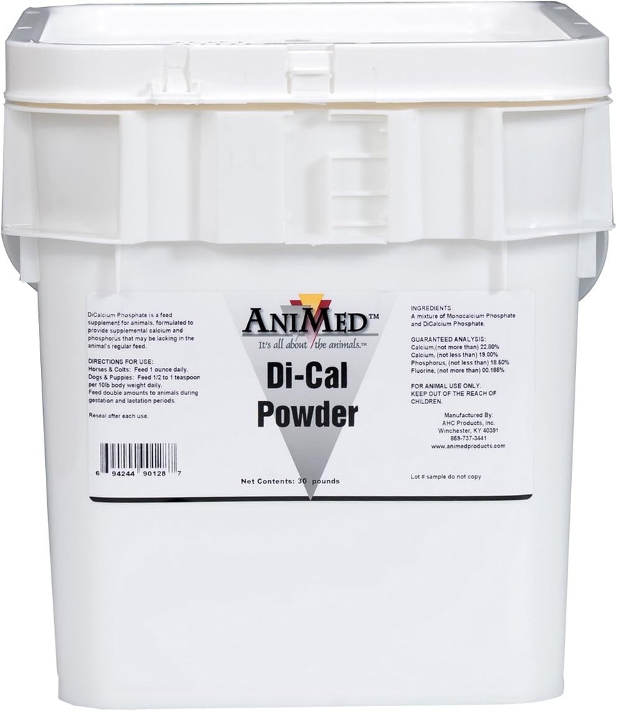 Animed Di- Cal Powder Kalsium dan Phosfor untuk Kuda, 30- Pound