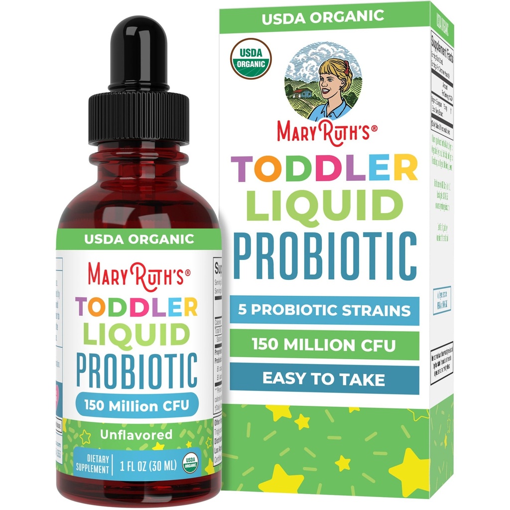 MaryRuth Organics Cococoelon Tobiotic Liquid Drops: 124. Propoles Anak untuk Ages 1-3 14; 5 Prototic Strains 124; 150 Milyar CFU Per Serving 124; USDA Organik 124; Gula Bebas 124; Gluten Bebas 124; 1 FI Oz