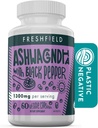 Freshfield Ashwagandha dengan Black Pepper. All Natural 1300mg Capsules