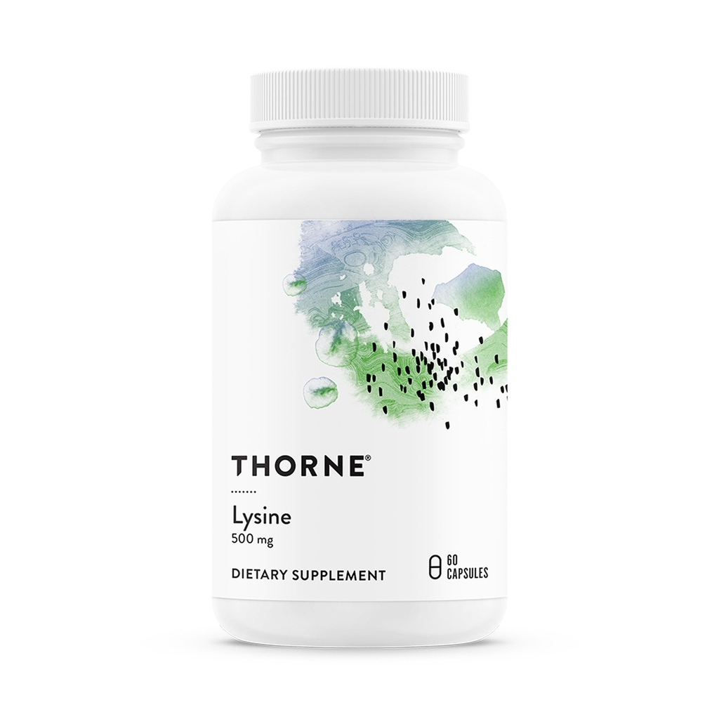 THORNE - Lysine - EsticaAmino Acid for Skin Health, Energy Production & Imune Fungsi * - 500 mg - 60 Servis