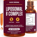Lipomal B Vitamin Kompleks Liquid - Larangan Tinggi untuk Energi, Otak & Skin Kesehatan, Rambut & Nails, Lanjutan Pengiriman Lipomal, Vegan, Non- GMO, 2 Fl Oz