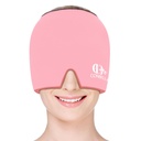Migraine Relief Cap, Sooting Headache Ice Face Products, Hot and Cold Therapy, Migraine Headache Cap for Migraine, Sinus, Puffy Eyes, Tension, Stress and Hangover (Pink)
